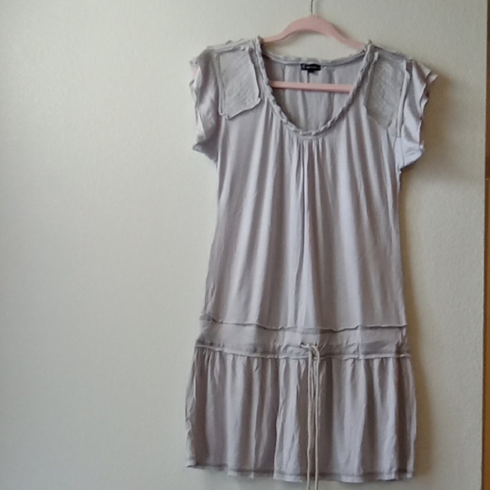 Light Gray Short Sleeve Dress